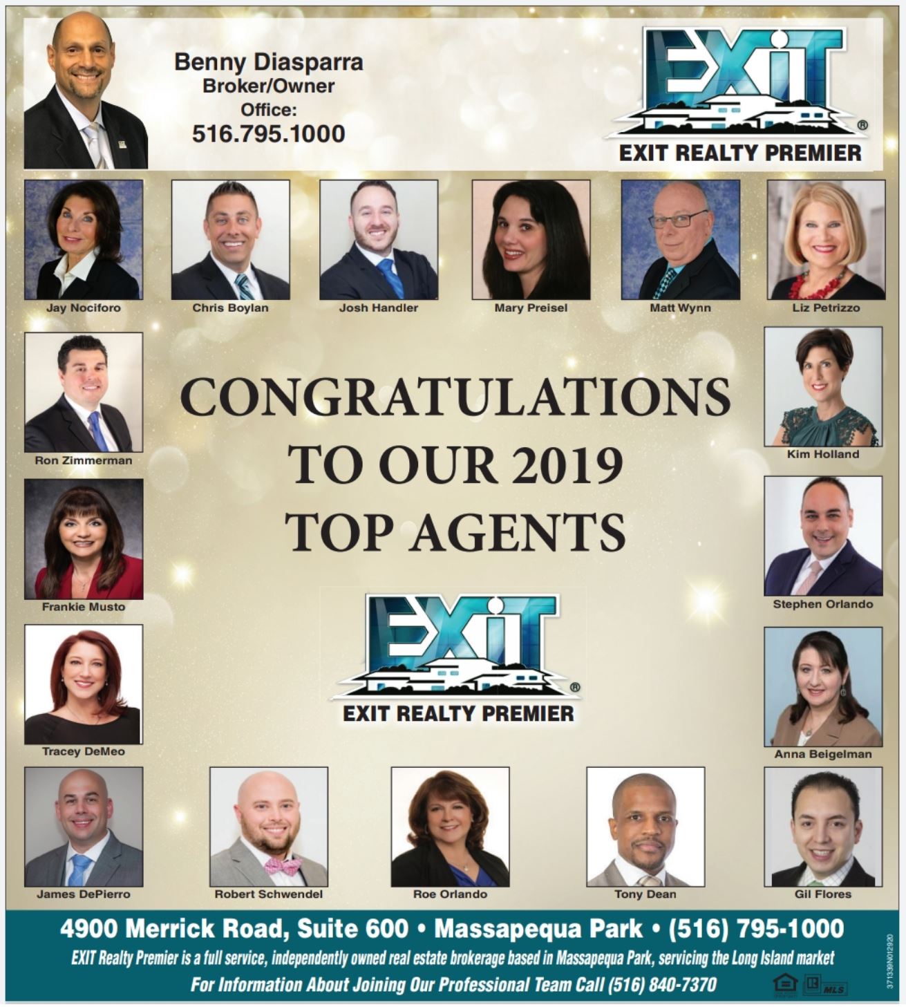 Our 2019 Top Agents!